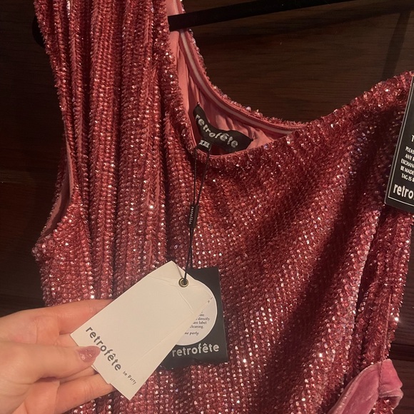 NWT / PRICE FIRM hand beaded RETROFETE ELLA DRESS - xxl (14) - Picture 6 of 6